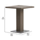 Nia Bistro Outdoor Table | Marble Base | Brown PE Rattan Frame | 27’’ BM342308