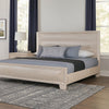 Nitz Queen Bed | Paneled White Oak Wood Headboard | Beveled Fronts BM342311