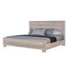 Nitz Queen Bed | Paneled White Oak Wood Headboard | Beveled Fronts