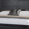 Ashen California King Bed | LED Headboard | Chrome Metal Legs | Black Wood BM342312