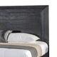 Ashen King Bed | LED Headboard | Chrome Metal Legs | Rustic Black Wood BM342313