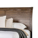 Merry Queen Bed | Curved Panel Headboard | Rivet Accents | Brown Wood BM342316