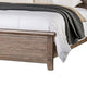 Merry Queen Bed | Curved Panel Headboard | Rivet Accents | Brown Wood BM342316