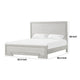 Basil queen Bed | Framed Headboard and Footboard | Rustic White Wood BM342317