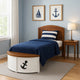 Evon Captain Twin Bed | Trundle and Storage | Boat Design | White and Oak Brown