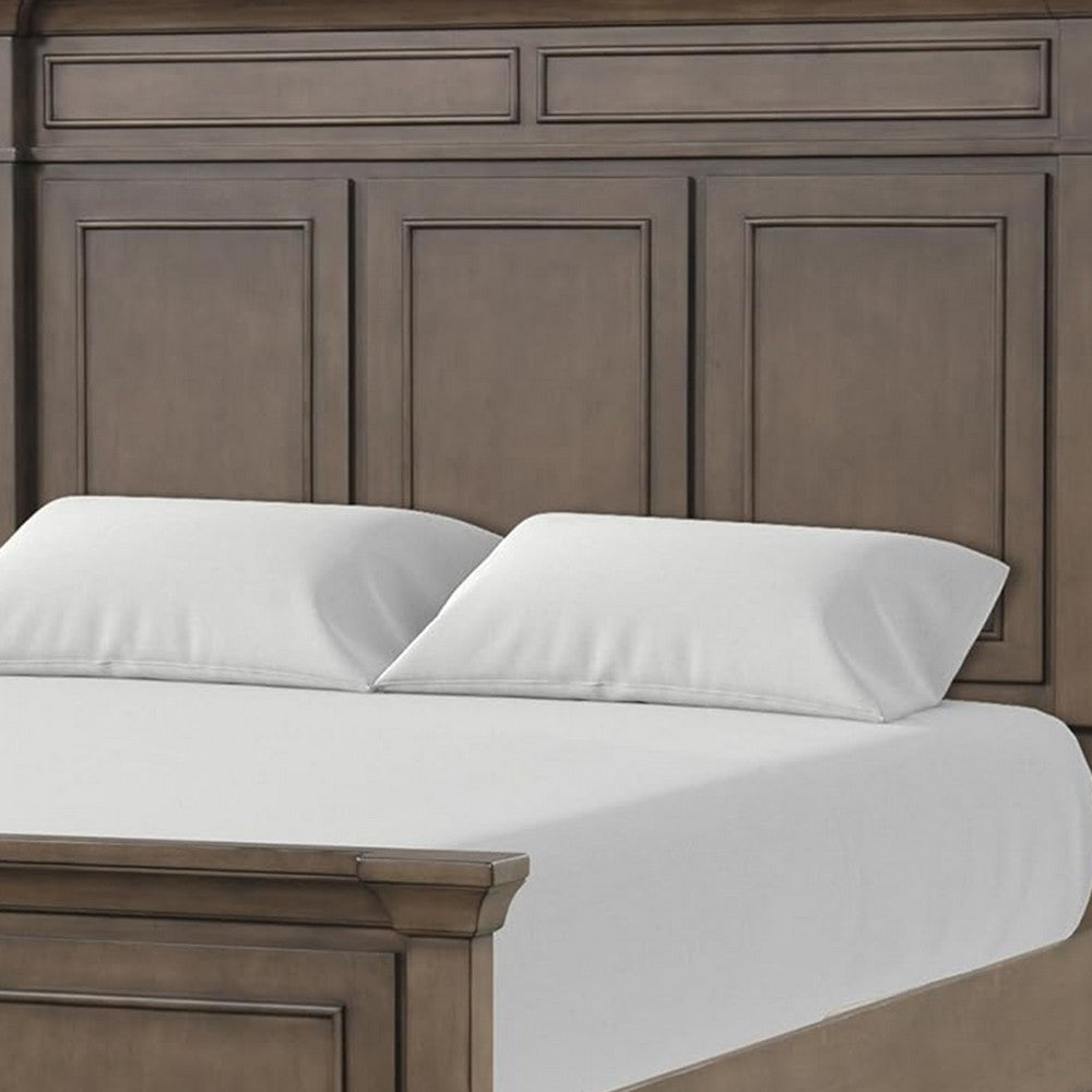 Huder Queen Bed | Panel Molded Headboard and Footboard | Walnut Brown BM342320