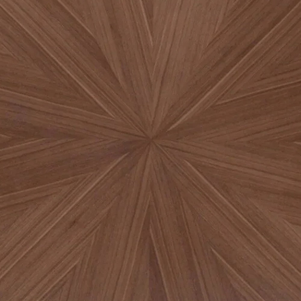 Ebik Dining Table | 71’’ Oval Top in Walnut Brown Sunburst Veneer BM342323