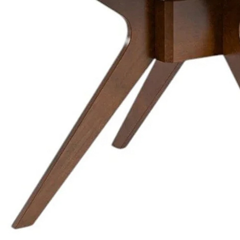 Ebik Dining Table | 71’’ Oval Top in Walnut Brown Sunburst Veneer BM342323