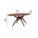 Ebik Dining Table | 71’’ Oval Top in Walnut Brown Sunburst Veneer BM342323