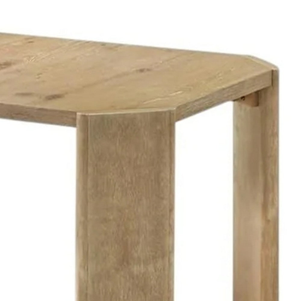 Edey Dining Table | 66-84’’ Expandable Top in Oak Brown | Panel Legs BM342326