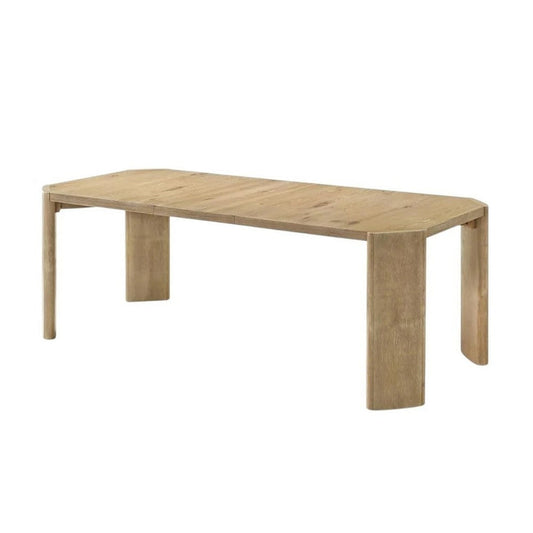 Edey Dining Table | 66-84" Expandable Top in Oak Brown | Panel Legs