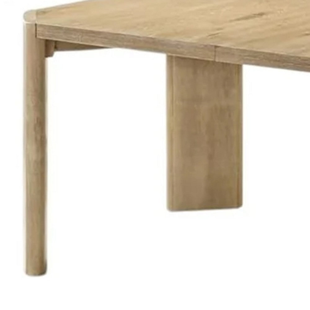 Edey Dining Table | 66-84’’ Expandable Top in Oak Brown | Panel Legs BM342326