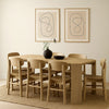 Edey Dining Table | 66-84’’ Expandable Top in Oak Brown | Panel Legs BM342326