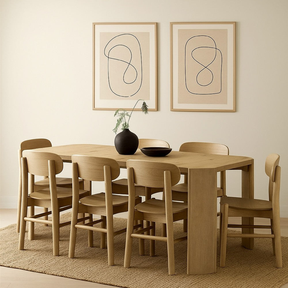Edey Dining Table | 66-84’’ Expandable Top in Oak Brown | Panel Legs BM342326