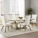 Bedy Dining Side Chair Set of 2 | Textured White Velvet | Silver Saber Legs