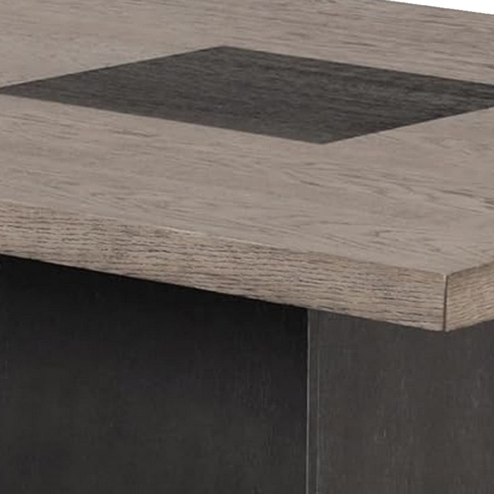 Ager Dining Table | 54’’ Top in Oak and Walnut Brown | Pedestal Base BM342329