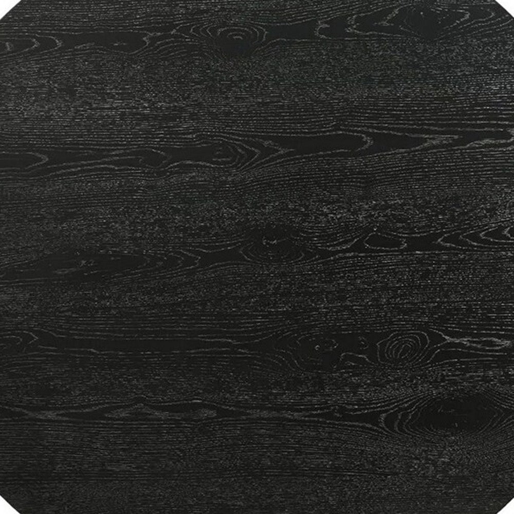 Kily Coffee Table | Cone Pedestal Base | 29" Round Top in Black