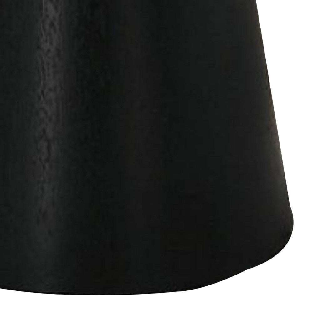 Kily Coffee Table | Cone Pedestal Base | 29" Round Top in Black