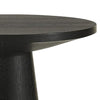 Kily Side End Table | Cone Pedestal Base | 20" Round Top in Black