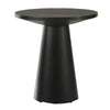 Kily Side End Table | Cone Pedestal Base | 20" Round Top in Black