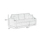 Dily Sleeper Sectional Sofa with Pull Out Bed and 2 Pillows | Beige BM342335