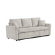 Dily Sleeper Sectional Sofa with Pull Out Bed and 2 Pillows | Beige