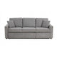 Dily Sleeper Sectional Sofa with Pull Out Bed and 2 Pillows | Gray