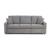 Dily Sleeper Sectional Sofa with Pull Out Bed and 2 Pillows | Gray BM342336