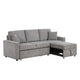 Dily Sleeper Sectional Sofa with Pull Out Bed and 2 Pillows | Gray BM342336