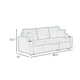Dily Sleeper Sectional Sofa with Pull Out Bed and 2 Pillows | Gray