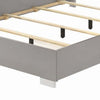 Suni King Size Bed w LED Headboard | Light Taupe Gray Wood Frame BM342338