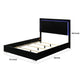 Suni King Size Bed w LED Headboard | Piano Black Wood Frame BM342340