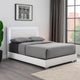 Suni Queen Size Bed w LED on Headboard | White Wood Frame | Chrome Legs BM342342