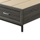 Lito Queen Size Bed w Padded Headboard | 2 Footboard Drawers | Gray BM342344