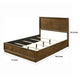 Rouk Full Size Bed w Panel Headboard | Walnut Brown Okume Veneer BM342345