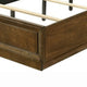 Rouk Queen Size Bed w Panel Headboard | Walnut Brown Okume Veneer BM342346