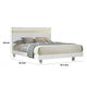 Yoki King Size Bed w Underbed LED | Acrylic Gold Trim | White Frame BM342351