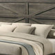 Bry King Size Bed w Chevron Panel Headboard | Rustic Gray Wood Frame BM342354