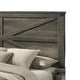 Bry King Size Bed w Chevron Panel Headboard | Rustic Gray Wood Frame BM342354