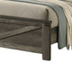 Bry King Size Bed w Chevron Panel Headboard | Rustic Gray Wood Frame BM342354