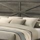 Bry Queen Size Bed w Chevron Panel Headboard | Rustic Gray Wood Frame BM342355