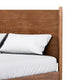 Roma King Size Bed w Panel Headboard | Transitional Walnut Brown Solid Wood BM342356
