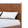 Roma King Size Bed w Panel Headboard | Transitional Walnut Brown Solid Wood