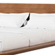 Stacy Full Size Bed w Panel Headboard | Angled Legs | Walnut Brown Wood