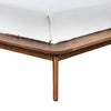 Linzy King Size Bed w Beige Boucle Winged Headboard | Walnut Brown BM342362