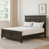 Revy Queen Size Bed | Traditional Crown Moldings | Gray Solid Wood