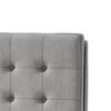 Levy King Size Bed | Button Tufted Headboard | Modern Gray Upholstery BM342369