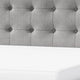Levy Full Size Bed | Button Tufted Headboard | Modern Gray Upholstery BM342370
