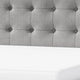 Levy Queen Size Bed | Button Tufted Headboard | Modern Gray Upholstery BM342371