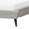 Levy Queen Size Bed | Button Tufted Headboard | Modern Gray Upholstery